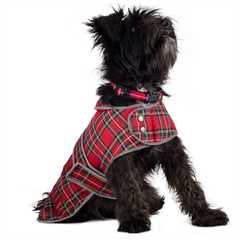 Ancol Highland Red Tartan Dog Coat 